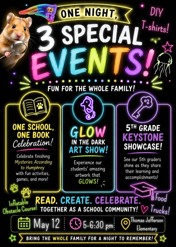A flyer describing family night on May 12