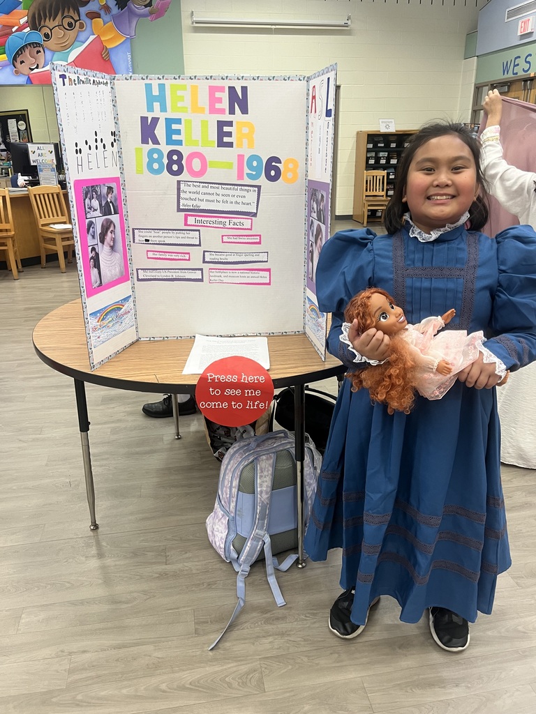 Eichelber ES students portraying their influencial person at the wax museum