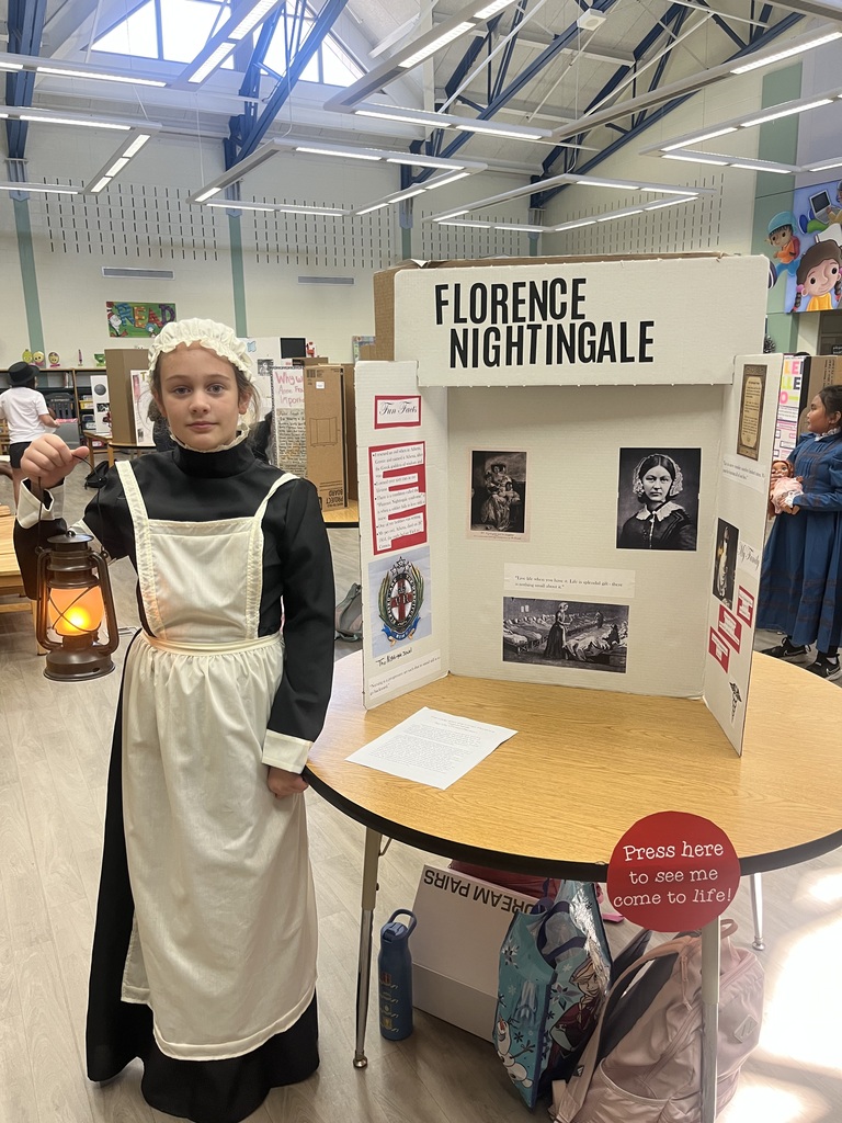 Eichelber ES students portraying their influencial person at the wax museum