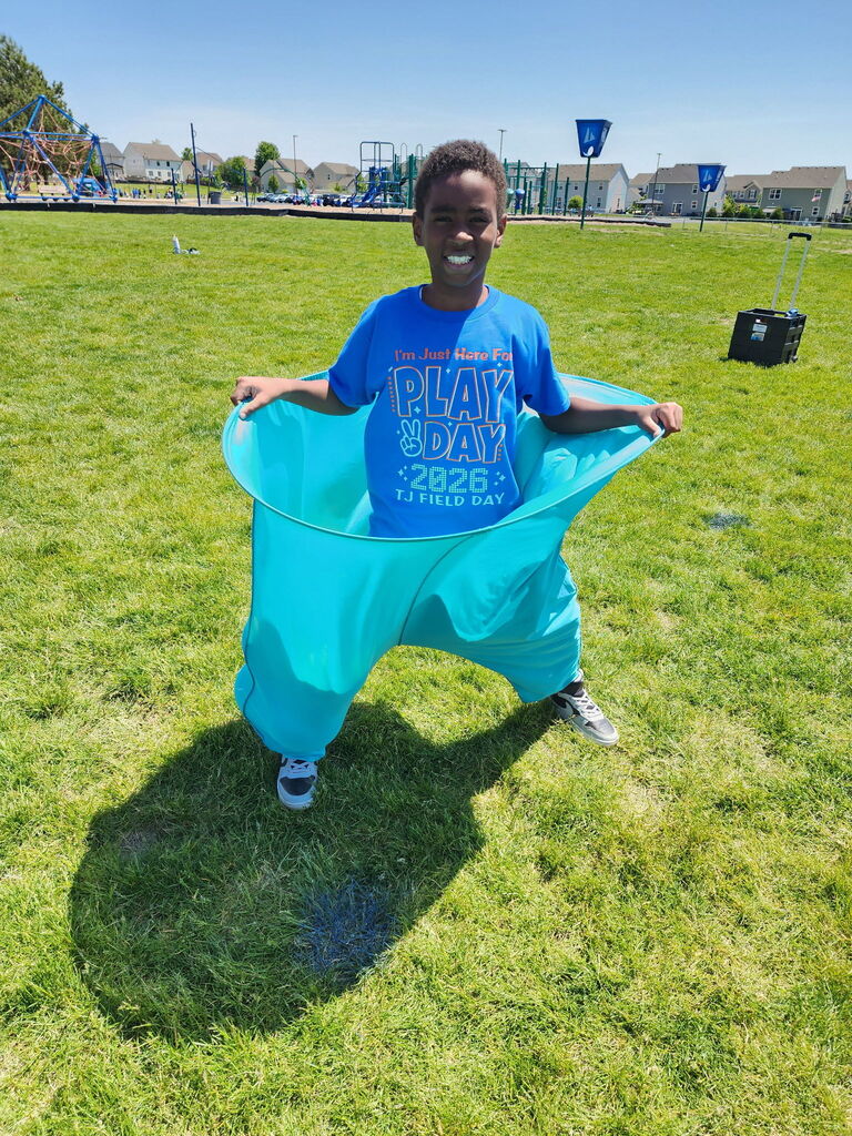 A student standing outside 