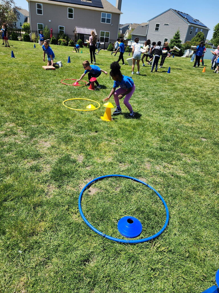 Students outside during Field Day.
