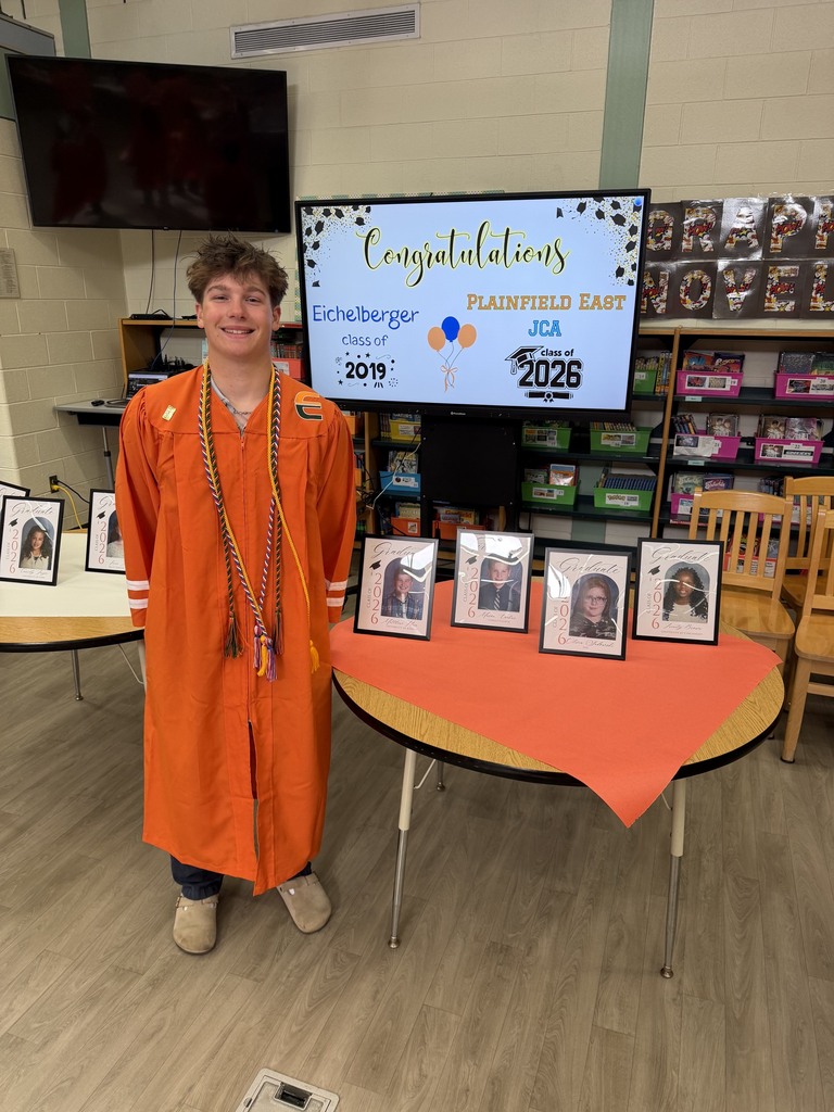 Former Eichelberger ES students walk the halls in their caps and gowns