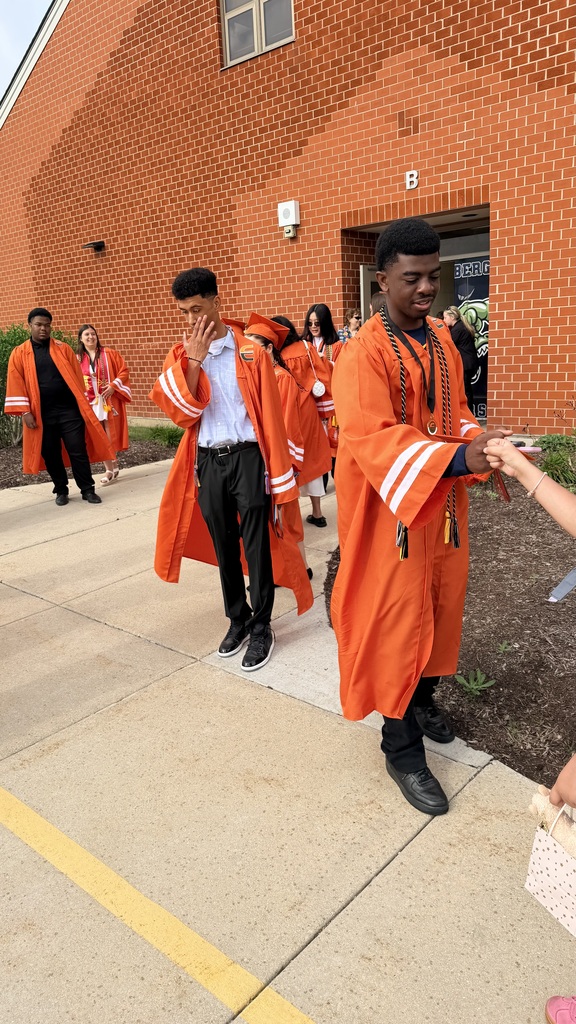 Former Eichelberger ES students walk the halls in their caps and gowns