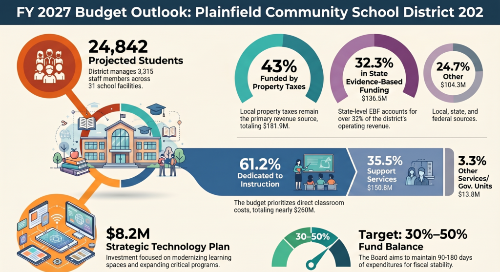 FY2027 budget outlook infographic
