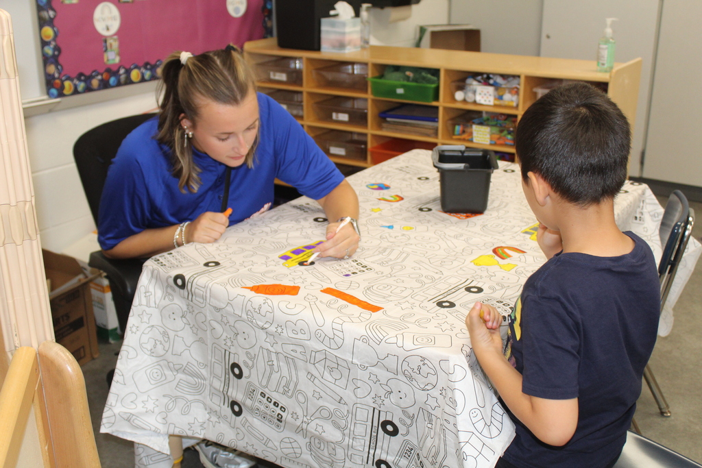 student coloring