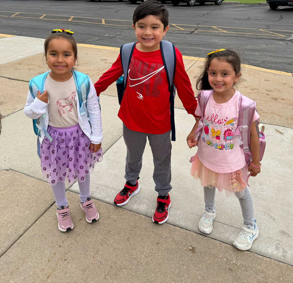 students outside