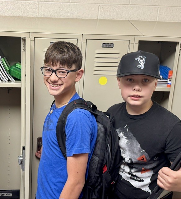 students in hallway