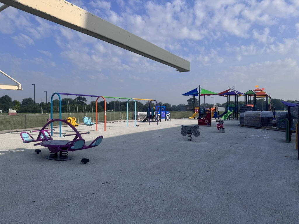 new playground with gravel floor