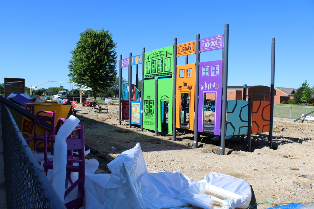new colorful playground equipment 