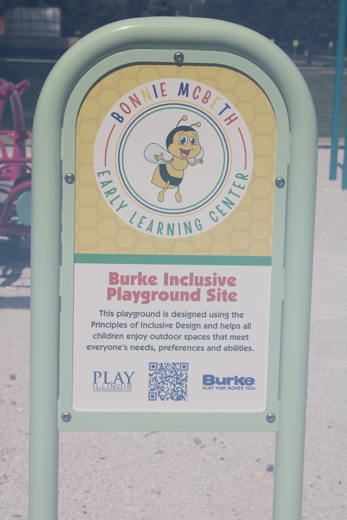 New sign identifying Bonnie McBeth Early Learning Center