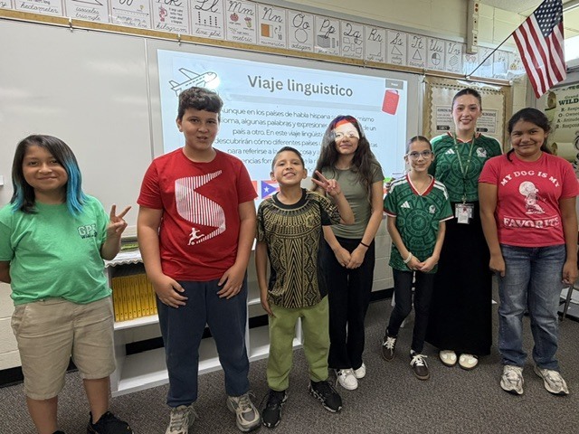 Students celebrating Mexican Independence Day