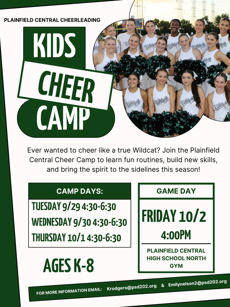 Plainfield Central Kids Cheer Camp