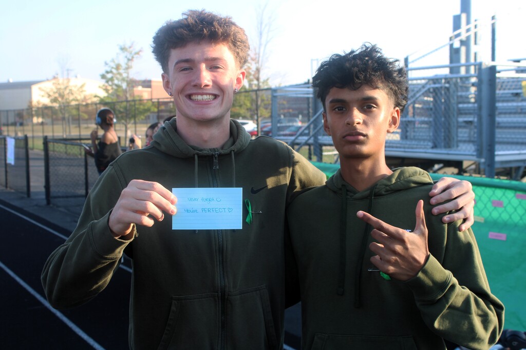 Plainfield East High School students came together for a Mental Health Awareness Walk during PE classes on Sept. 25. 