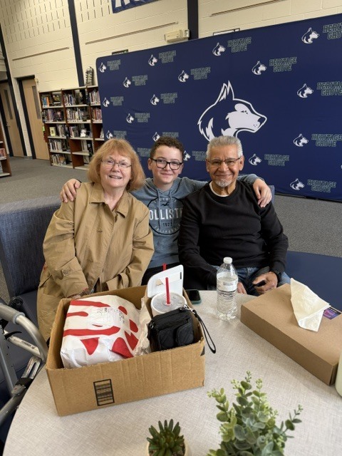 Grandparents or loved ones have lunch with their students 