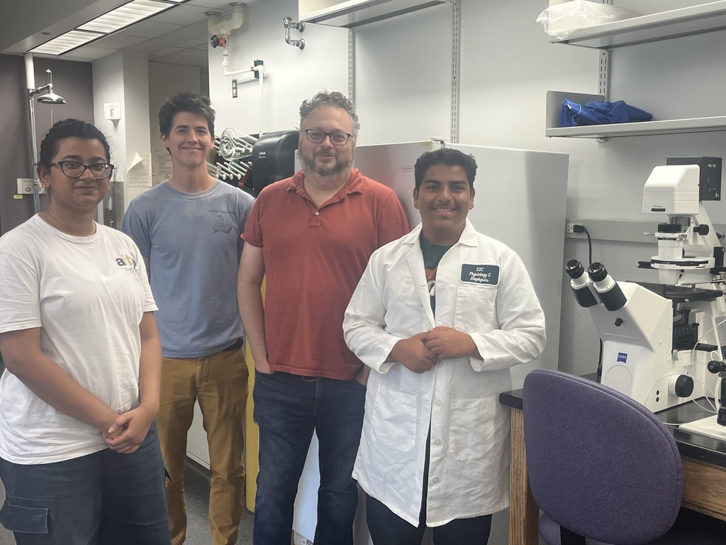 PEHS Anthony Mekhael joined by fellow researchers at summer camp.
