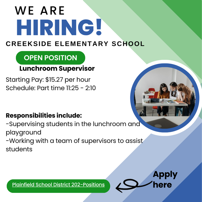 Lunchroom Supervisor job description