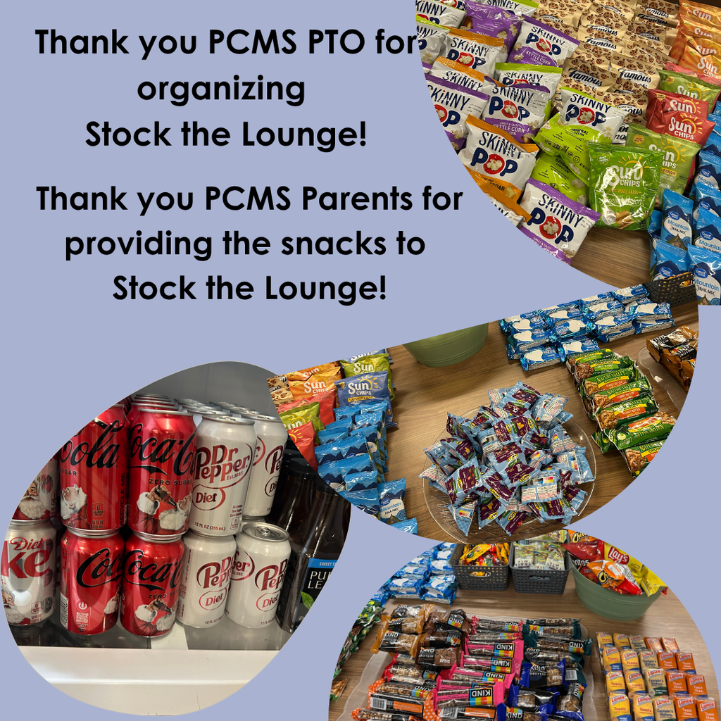 Thank you PTO for organizing Staff Snacks Thank you PCMS Parents for providing the snacks! (1)