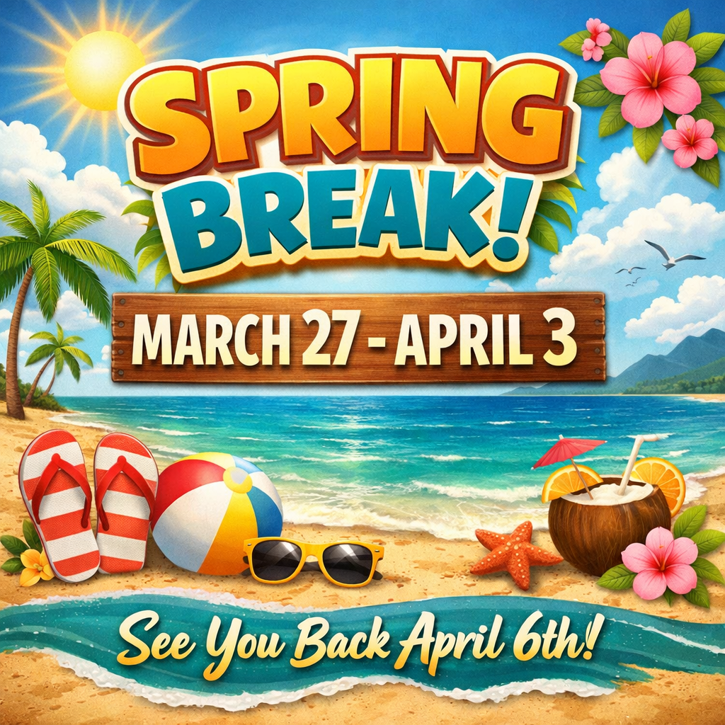 🌸☀️ Spring Break is Almost Here! ☀️🌸 Clarks Creek Elementary will be on Spring Break from Friday, March 27 through April 3. We hope all of our L Quakers enjoy a fun, safe, and relaxing break with family and friends! 💙❤️ ✨ We can’t wait to welcome everyone back on Monday, April 6! ✨