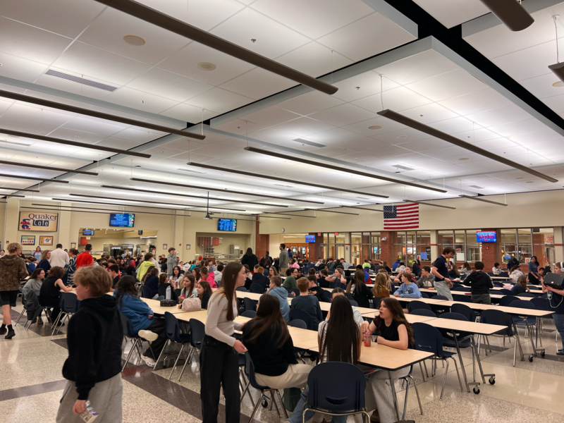 8th grade in cafeteria