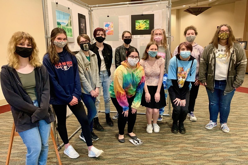 AP Studio students gathered for a group photo AP Studio students gathered for a group photo