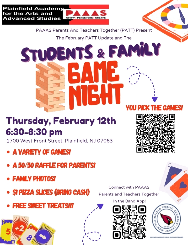 Students & Family Game night flyer