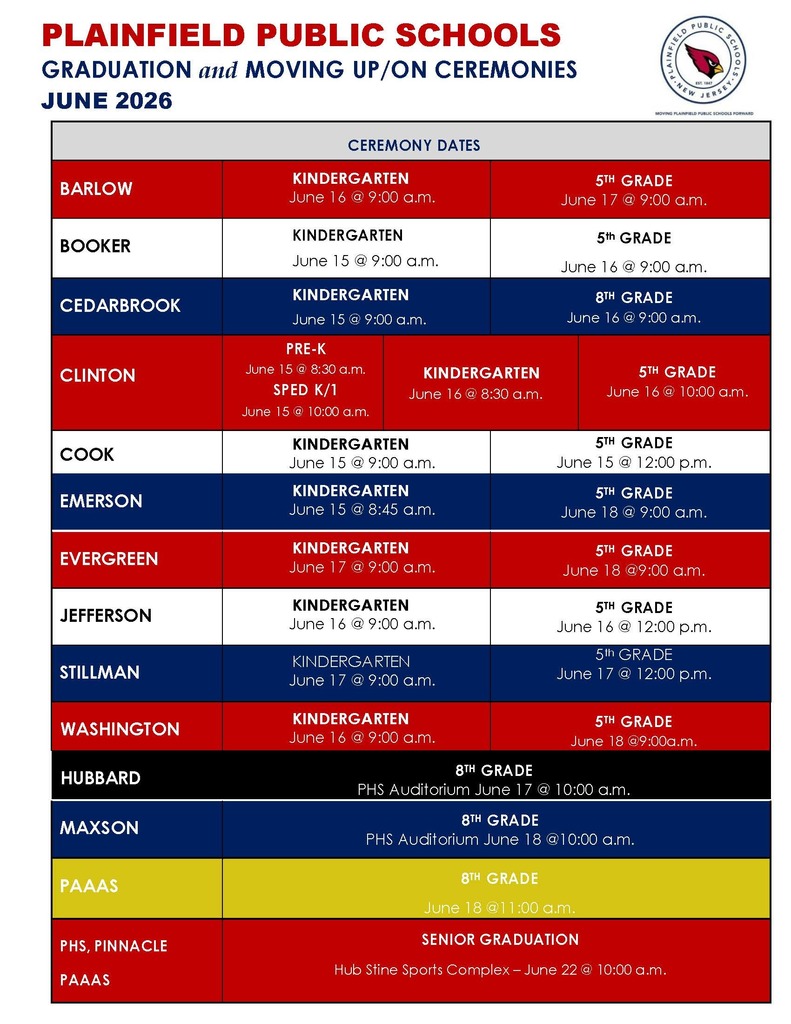 June 2026 Moving up/graduation ceremonies