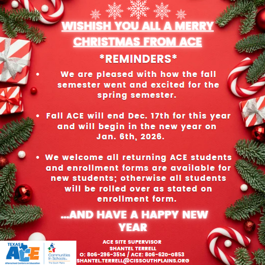 ACE Parent Reminder