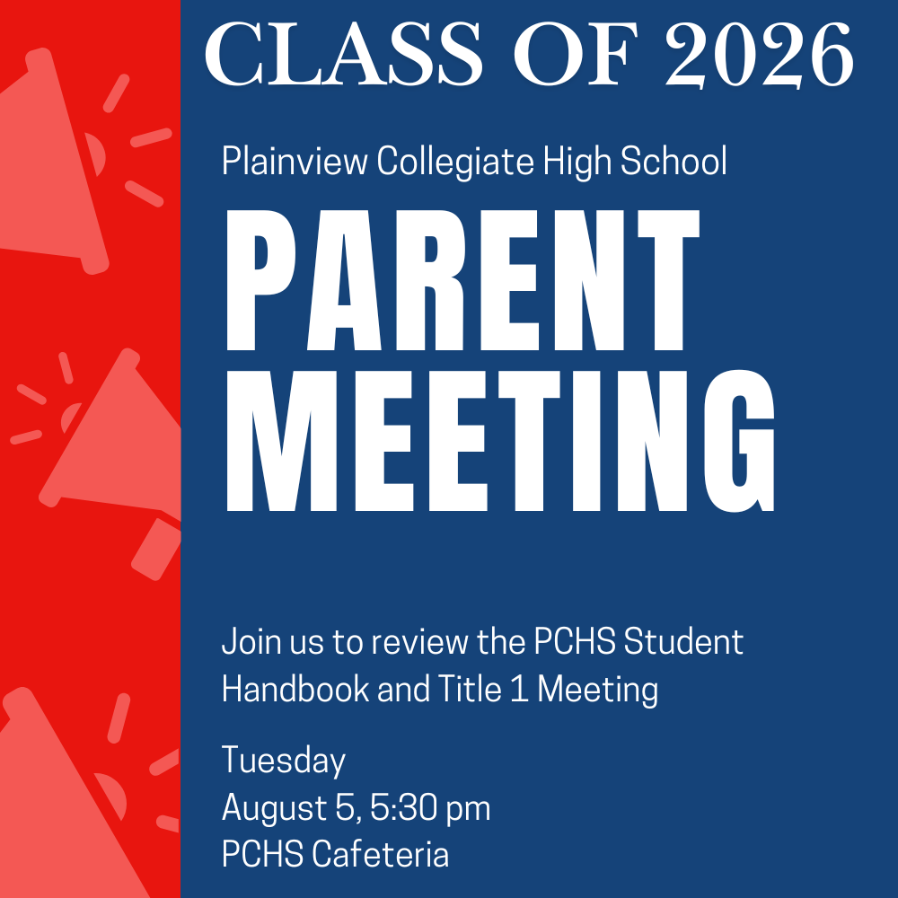 PCHS Class of 2026 Parent Meeting Aug 5