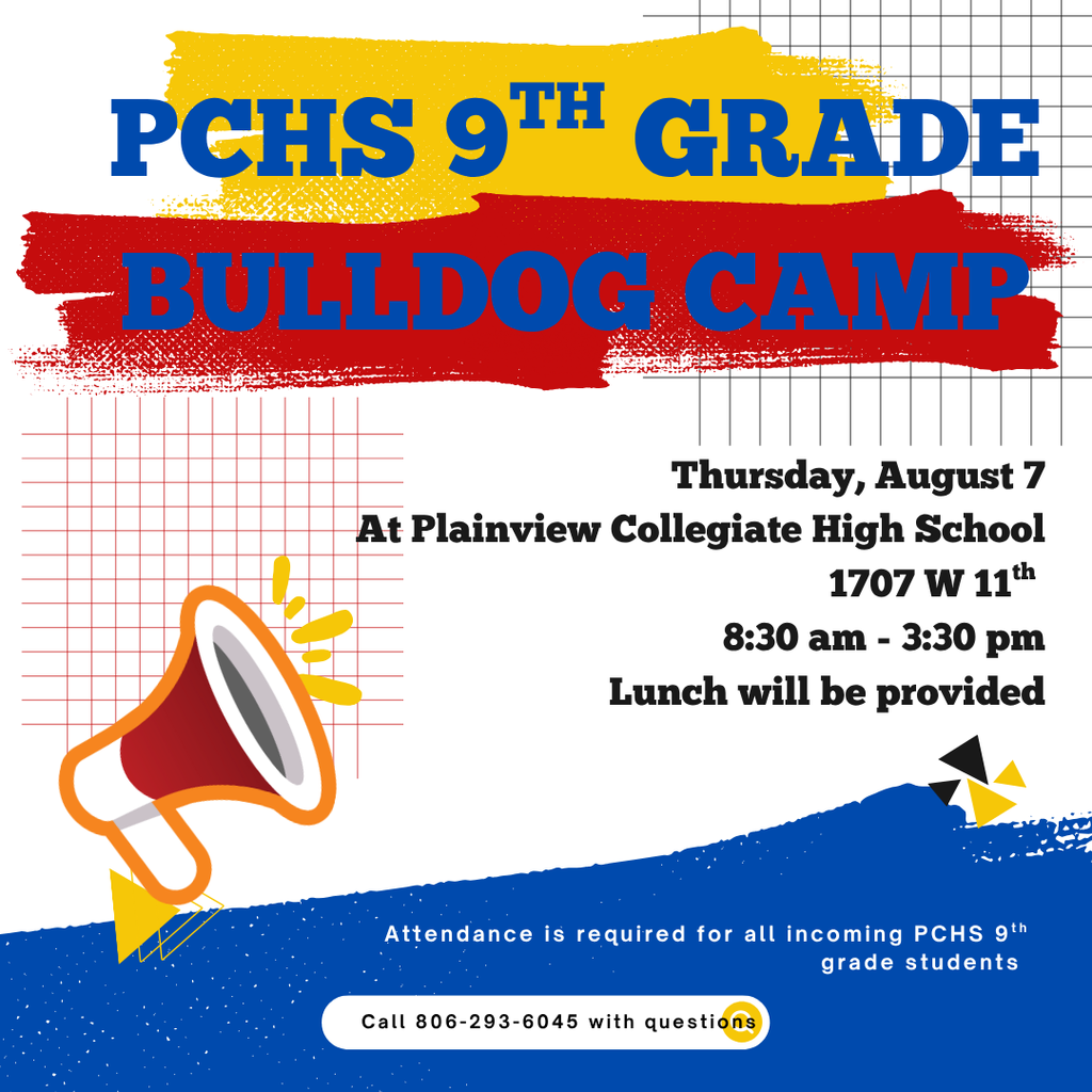 PCHS 9th grade Bulldog Camp, Thursday, Aug. 7th, 8:30