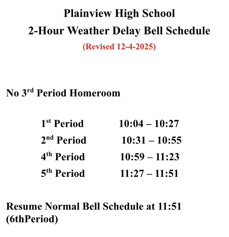 Weather bell schedule