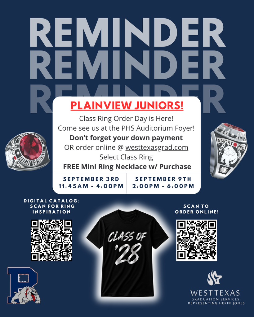 Juniors get your orders started TODAY!