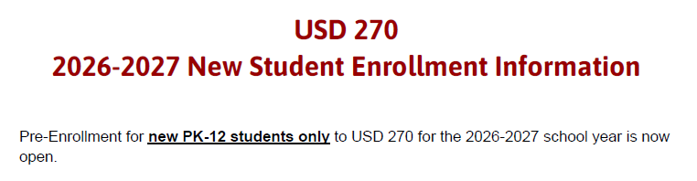 New Student Enrollment Open 2026