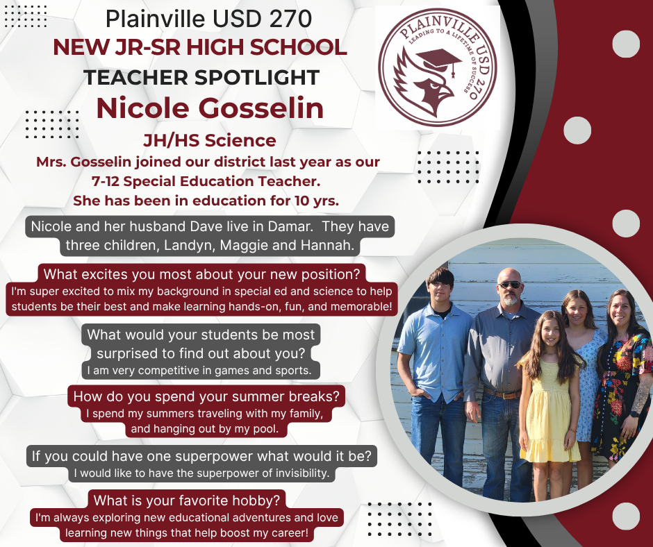 Teacher Spotlight Mrs. Gosselin