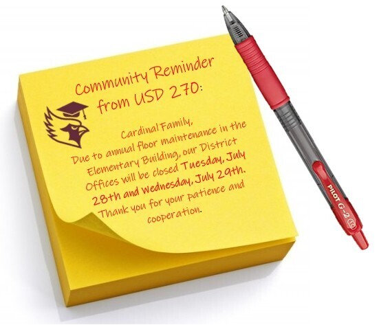 Community Reminder 7/24/26