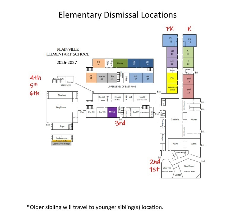 Dismissal Locations