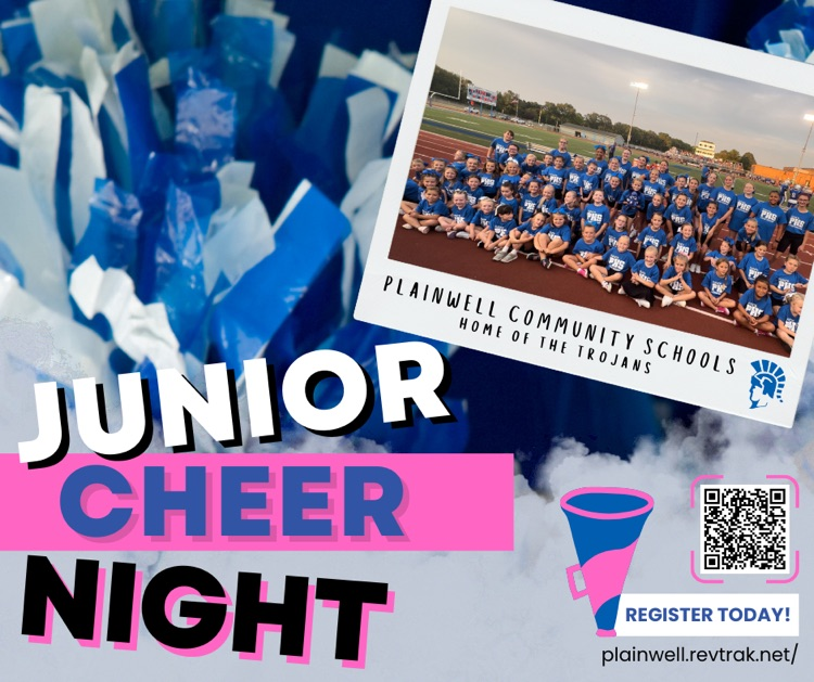 plainwell community schools - home of the Trojans - junior cheer night - register today! plainwell.revtrak.net/