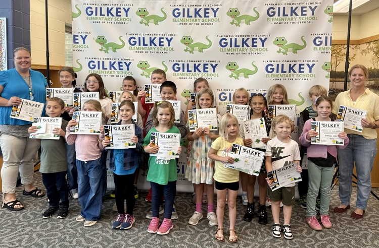 picture of group of Gilkey student and staff members of the month 