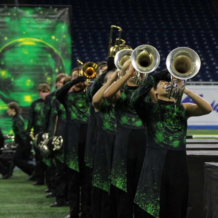 picture of marching band performing