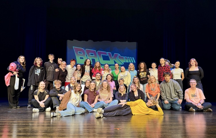 picture of cast and crew from phs dramas production of “back to the 80s"