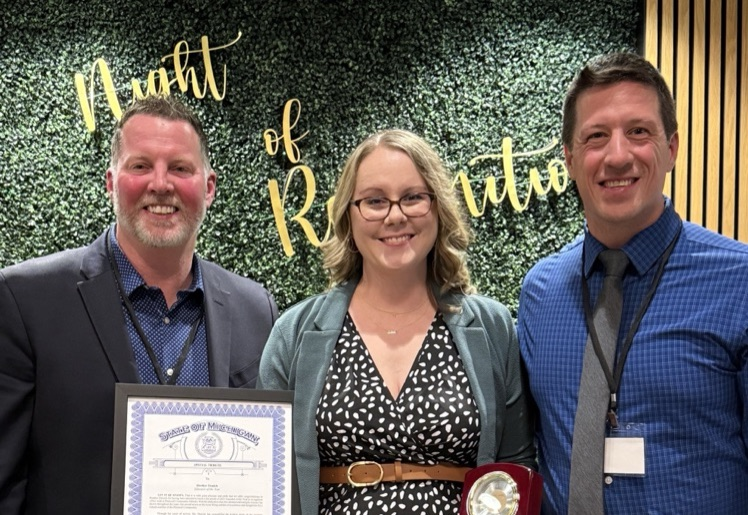 picture of pcs superintendent, pms teacher and pms principal