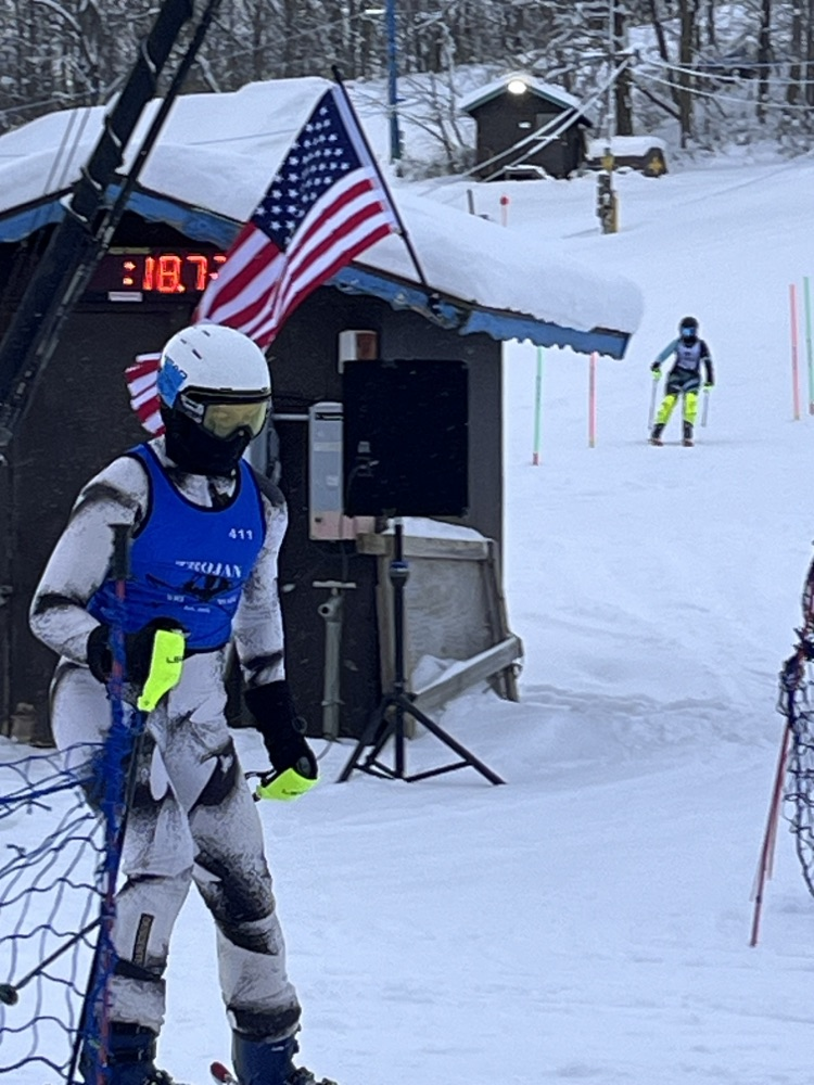 picture of Trojan skier during a competition 