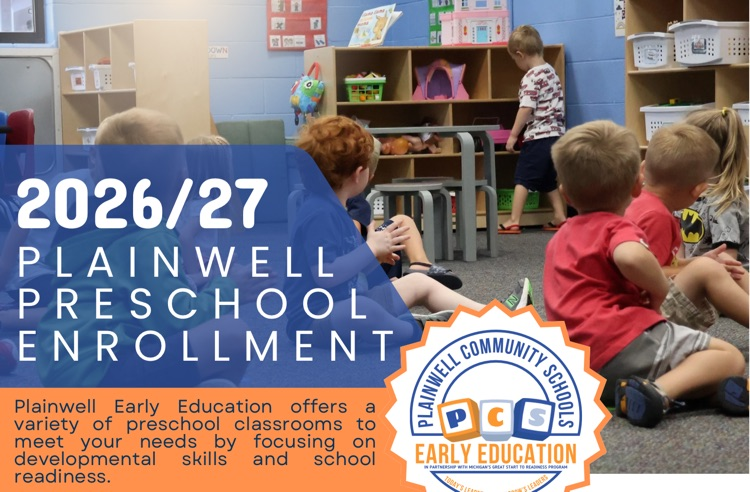 2026/27 plainwell preschool enrollment - Plainwell Early Education offers a variety of preschool classrooms to meet your needs by focusing on developmental skills and school readiness.