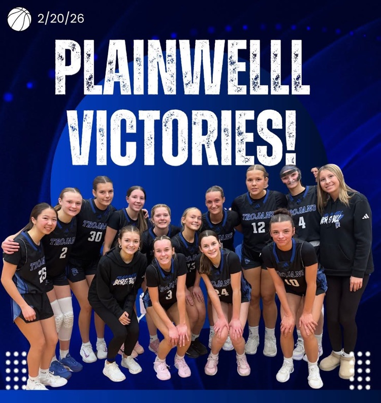 2/20/26 - plainwell victories - picture of varsity basketball team