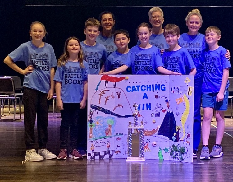 picture of the 2026 battle of the books winning team - catching a win from Gilkey 