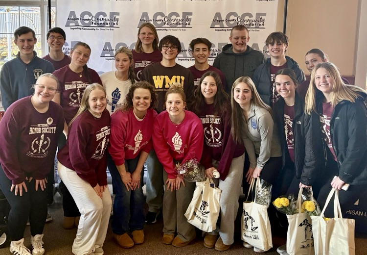 National honor society students at the Allegan county gives fair