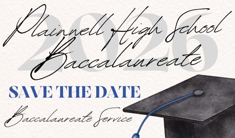 2026 plainwell high school baccalaureate save the date - baccalaureate service r 