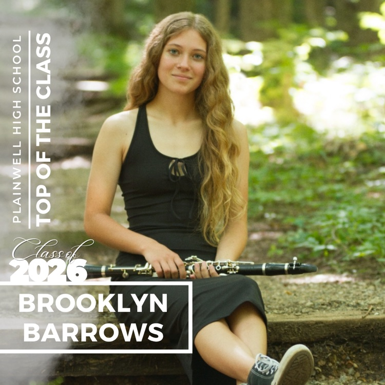 Picture of senior class student with writing - Plainwell High School - Top of the Class - Class of 2026 - Brooklyn Barrows