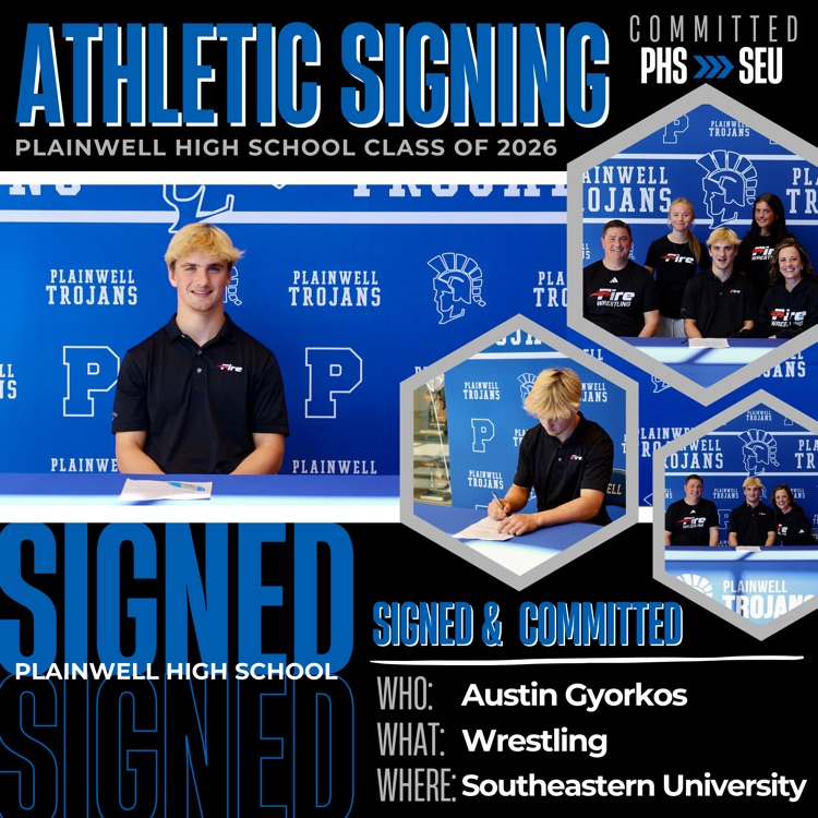 athletic signing - phs to seu - signed & committed - who: Austin , what: wrestling , where: southeastern university   