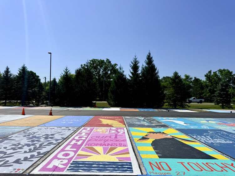 picture of senior parking spots painted