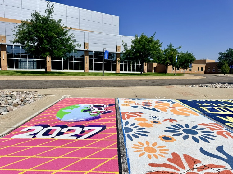 picture of senior parking spots painted